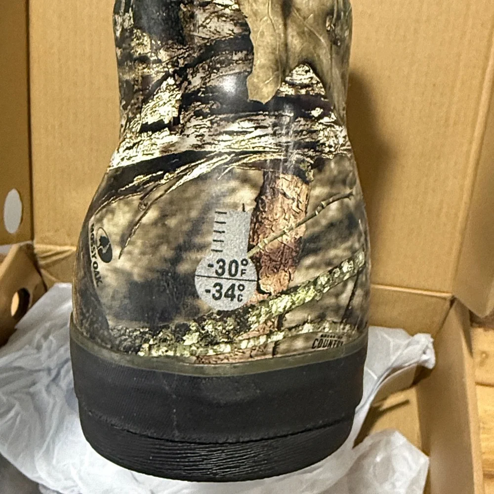 NEW! BOGS x Mossy Oak Classic II Rain Waterproof Boot Pull On Green Boy's Size 7